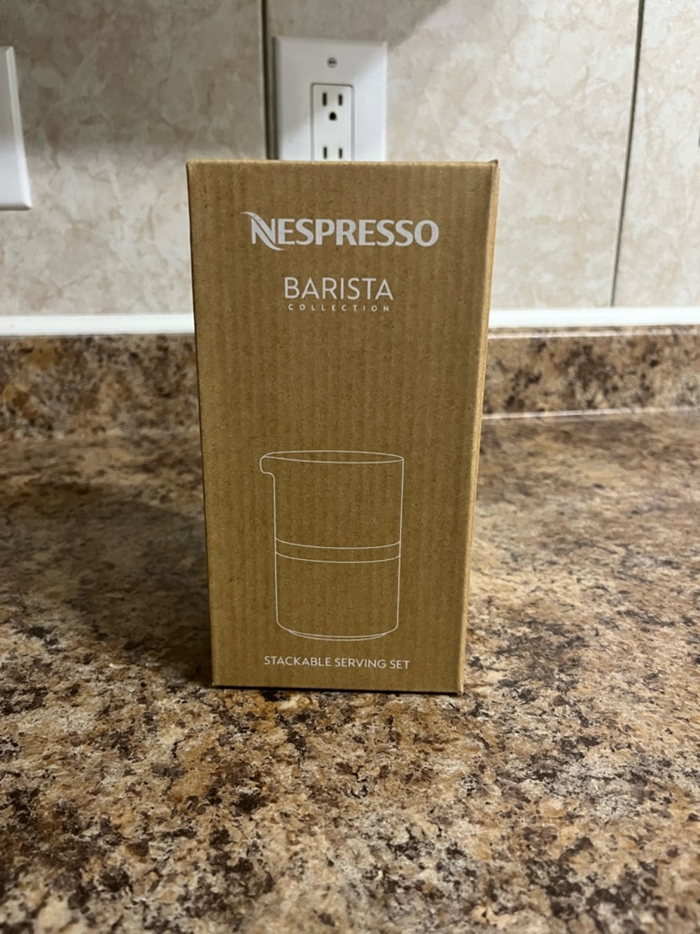 Nespresso Barista Collection Stackable Serving Set - Brown
